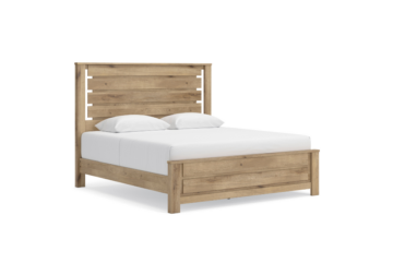 Brozmont Tan King Panel Bed