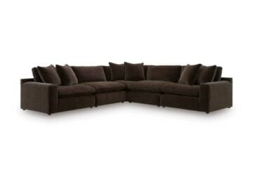 Maxton Heights Brown Five-Piece Sectional
