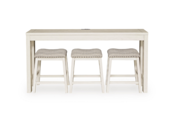 Alternative view of Robbinsdale Antique White Dining Counter Table Set