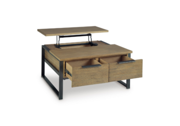 Alternative view of Montia Light Brown Lift Top Cocktail Table