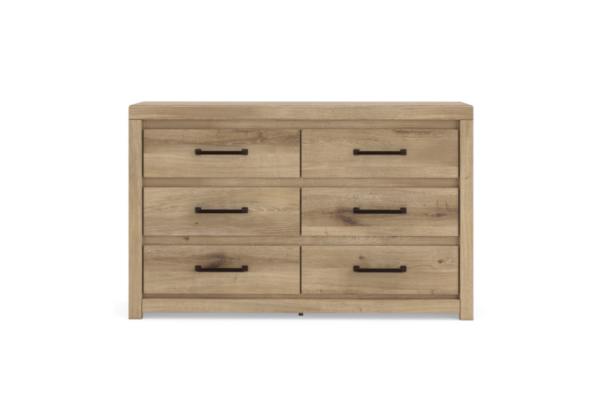 Brozmont Tan Six-Drawer Dresser - Image 2