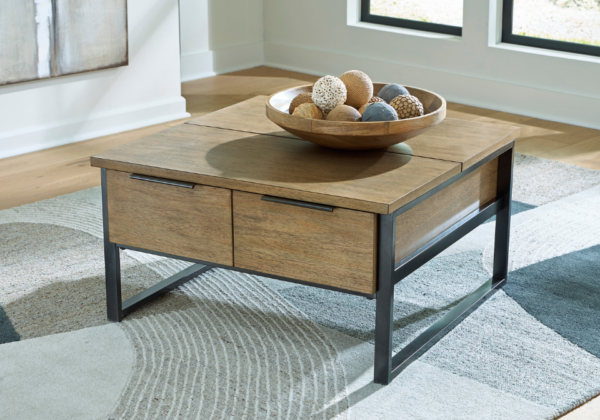 Montia Light Brown Lift Top Cocktail Table - Image 3