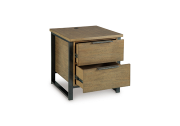 Alternative view of Montia Light Brown Rectangular End Table