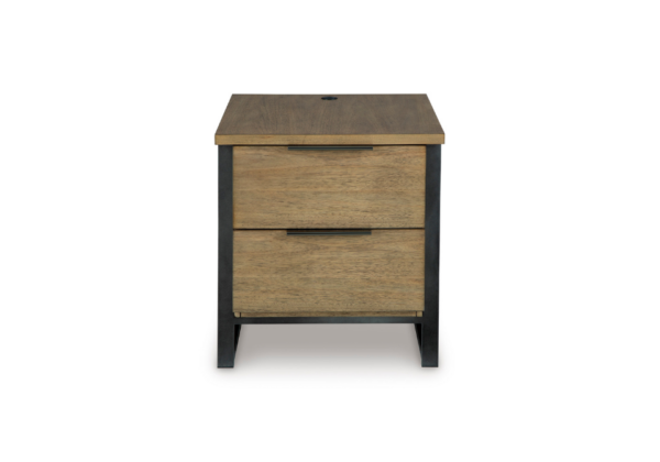 Montia Light Brown Rectangular End Table - Image 4