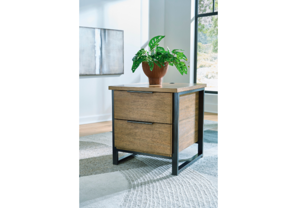 Montia Light Brown Rectangular End Table - Image 3