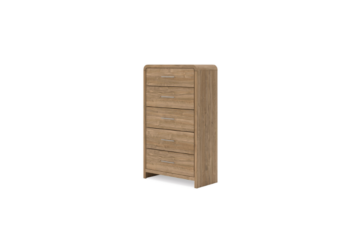 Gramburg Brown Five-Drawer Chest