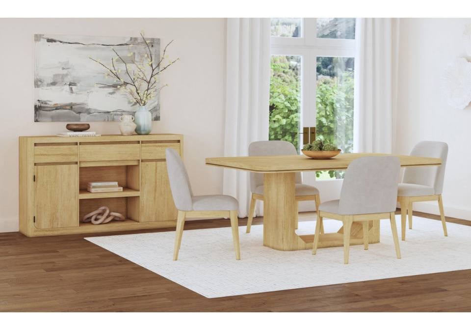 Rosalie Natural Rectangular Dining 5-Piece Set