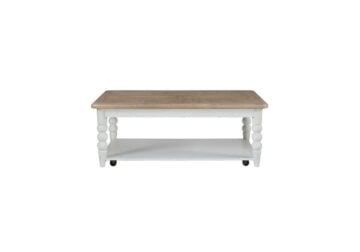 Alternative view of Turnberry Washed White Cocktail Table