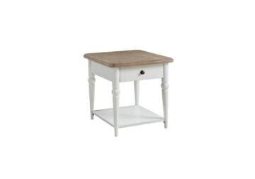 Turnberry Washed White End Table