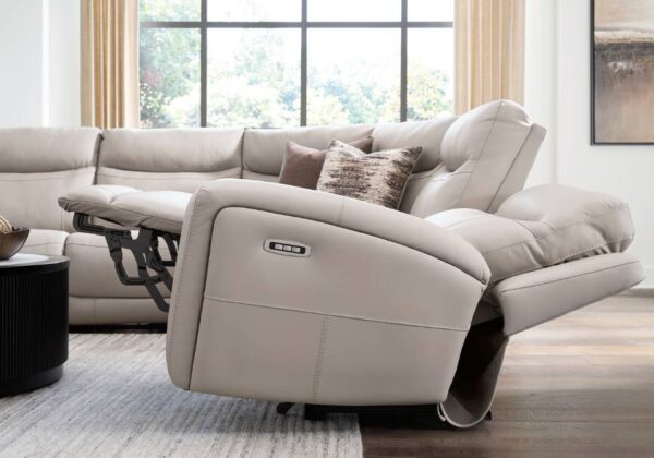 Gravier Gray Six-Piece Power Reclining Sectional - Image 3