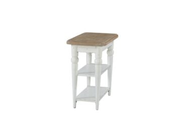 Turnberry Washed White Chairside Table
