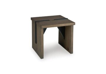 Kandinew Light Brown Square End Table