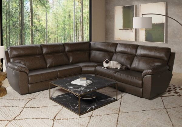 Sanford Espresso 5-Piece Sectional - Image 2