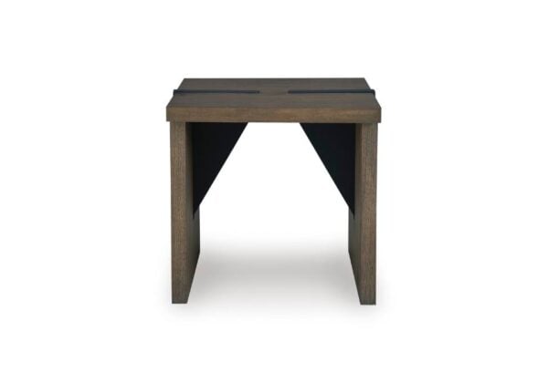 Kandinew Light Brown Square End Table - Image 2