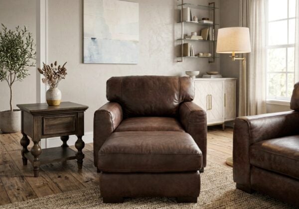 Loreto Espresso Ottoman - Image 3