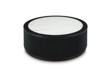Grayman Black Round Cocktail Table