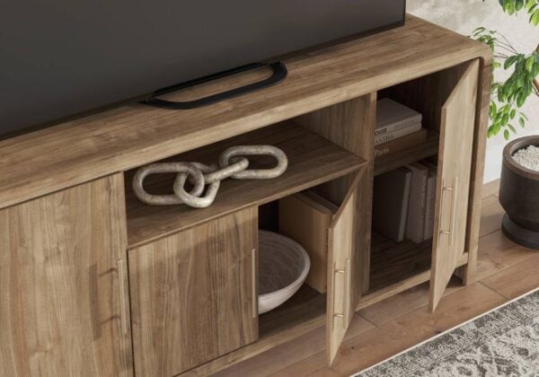 Dovander Brown Extra Large TV Stand - Image 4
