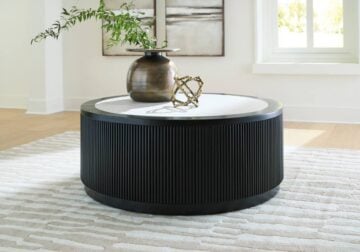 Alternative view of Grayman Black Round Cocktail Table