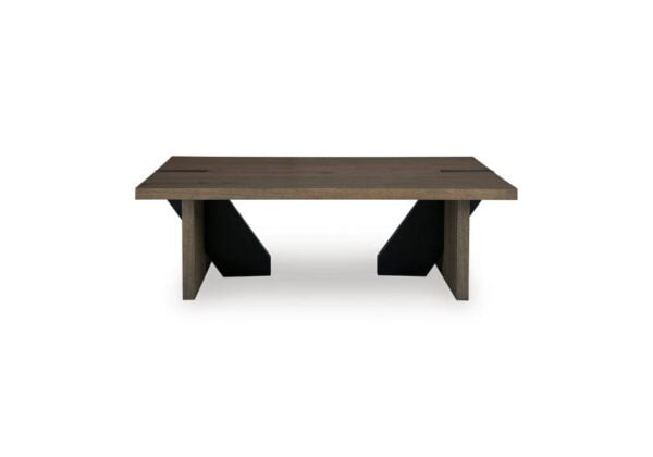 Kandinew Light Brown Rectangular Cocktail Table - Image 2