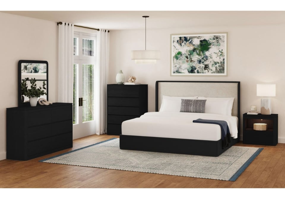 Rosalie Black King 4-Piece Set