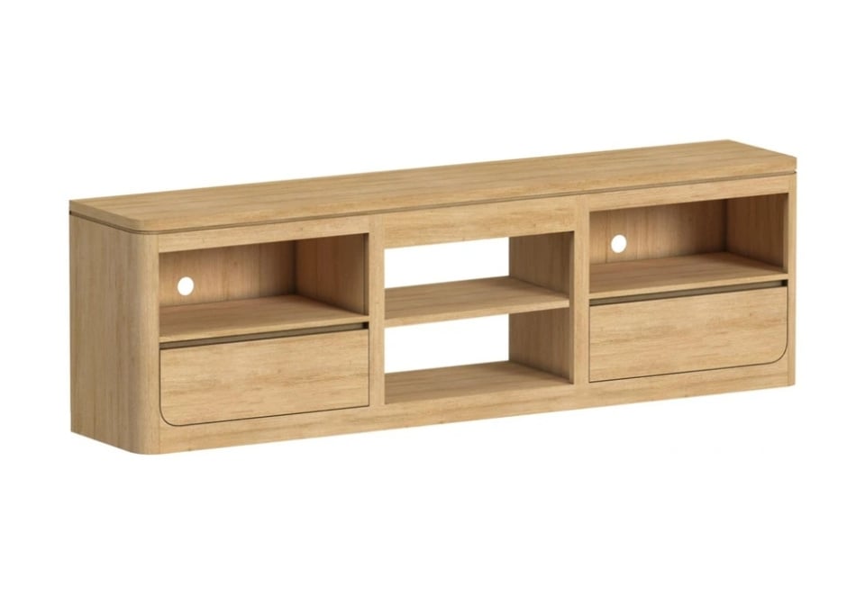 Rosalie Natural 82 Inch TV Console