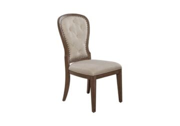 Americana Farmhouse Dusty Taupe Upholstered Tufted Side Chair