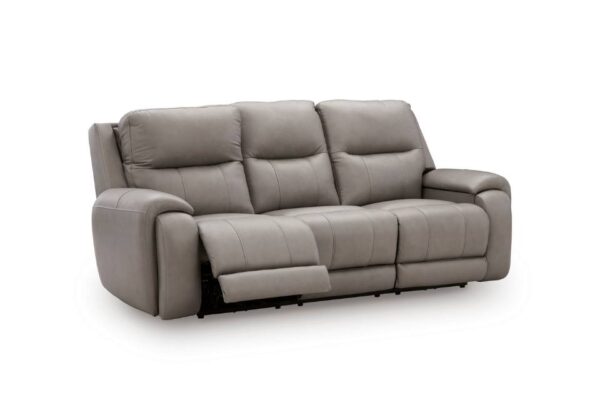 Real Moments Ash Power Reclining Sofa w/Audio Seating - Image 4