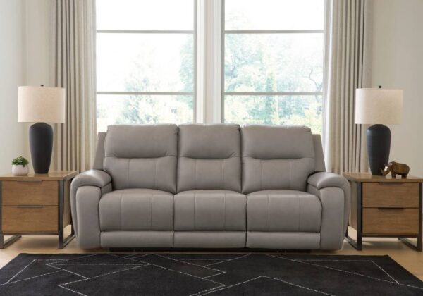 Real Moments Ash Power Reclining Sofa w/Audio Seating - Image 5