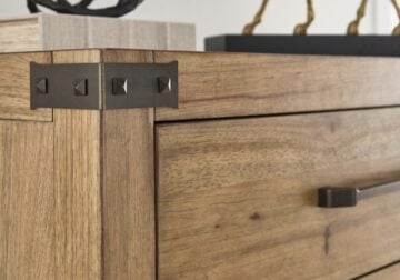 Ridgester Light Brown Five Drawer Chest - Image 4