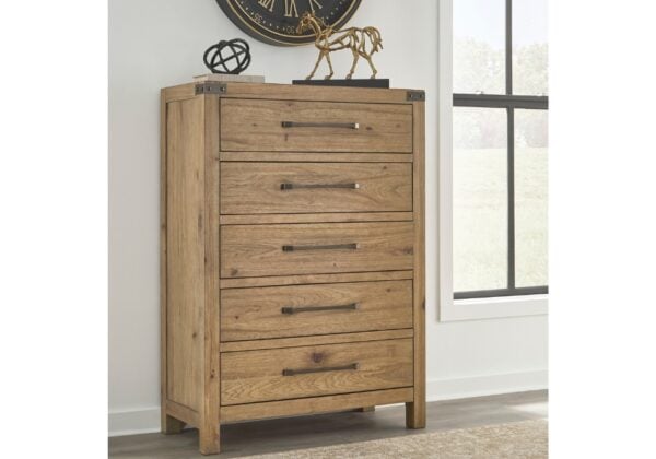 Ridgester Light Brown Queen 5-Piece Set - Image 5
