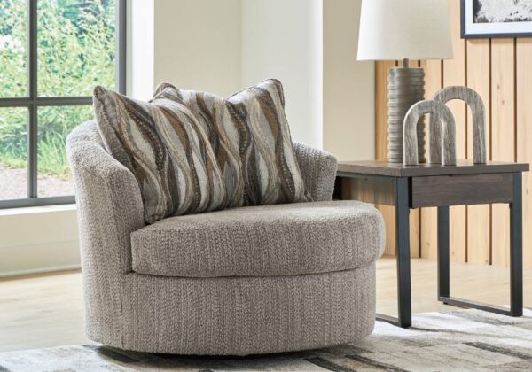 Lofwood Fossil Swivel Accent Chair - Image 3