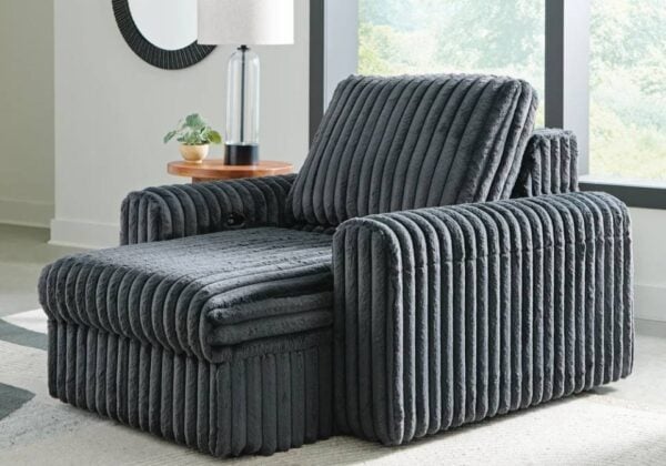 HamlinBay Gunmetal Power Gliding Chaise - Image 2