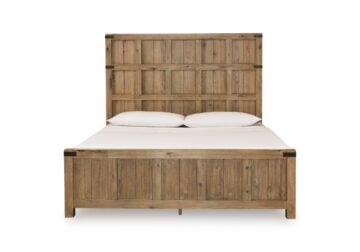 Alternative view of Ridgester Light Brown King Panel Bed