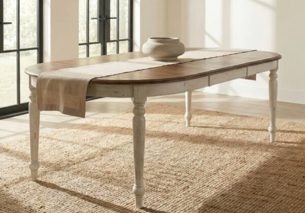 Carolina Crossing White Leg Table - Image 3