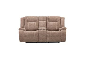 Mars Brown Reclining Loveseat w/ Console