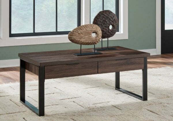 Wickman Falls Dark Brown Rectangular Cocktail Table - Image 3