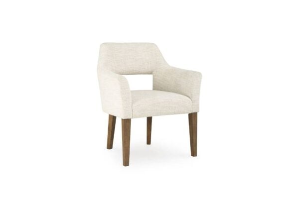 Marxmore Beige/Brown Dining Upholstered Arm Chair - Image 2