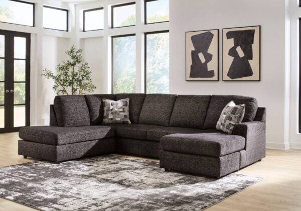 Lentiz 2Pc Onyx LAF Chaise Sectional - Image 2