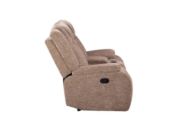 Mars Brown Reclining Loveseat w/ Console - Image 5