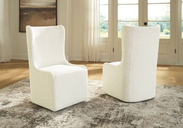 Radkin White Dining Upholstered Side Chair - Image 3
