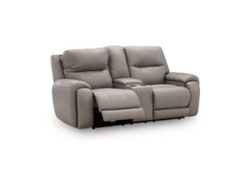 Real Moments Ash Power Reclining Loveseat w/Audio Seating