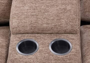 Mars Brown Reclining Loveseat w/ Console - Image 3