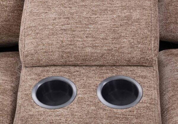 Mars Brown Reclining Loveseat w/ Console - Image 3