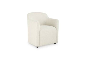 Radkin White Dining Upholstered Arm Chair