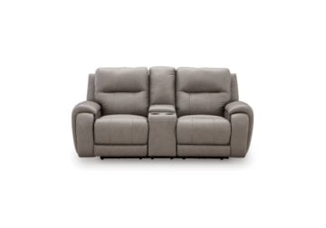 Alternative view of Real Moments Ash Power Reclining Loveseat w/Audio Seating