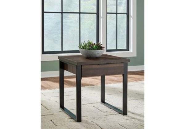 Wickman Falls Dark Brown Square End Table - Image 3
