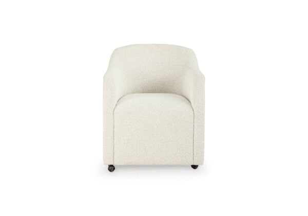 Radkin White Dining Upholstered Arm Chair - Image 2