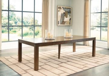 Marxmore Brown Rectangular Dining Butterfly Extension Table - Image 3