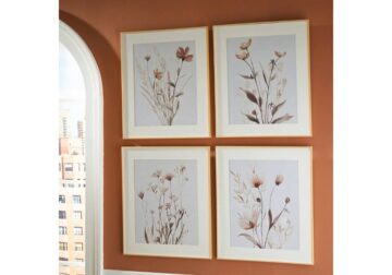 Chettings Beige/Gray/Blush Wall Art Set (4/CN)