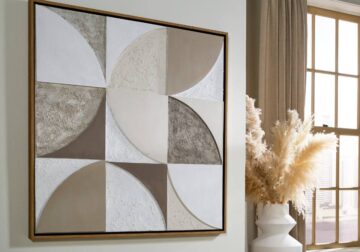 Harelman Tan/Taupe/White Wall Art